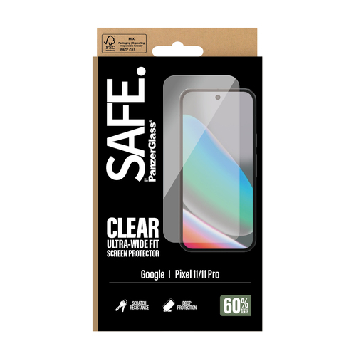 PanzerGlass SAFE. by ® Screen Protector Google Pixel 11 | 11 Pro | Ultra-Wide Fit Doorzichtige schermbeschermer 1 stuk(s)