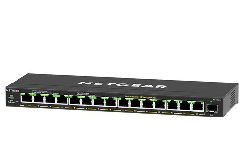 NETGEAR GS316EP-100PES netwerk-switch Managed Gigabit Ethernet (10/100/1000) Power over Ethernet (PoE) Zwart
