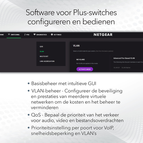 NETGEAR GS316EP-100PES netwerk-switch Managed Gigabit Ethernet (10/100/1000) Power over Ethernet (PoE) Zwart