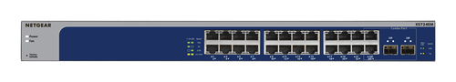 NETGEAR XS724EM Managed L2 10G Ethernet (100/1000/10000) 1U Blauw, Grijs