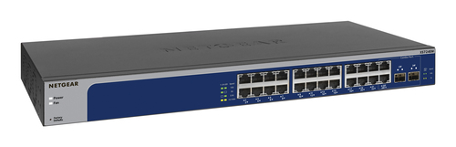 NETGEAR XS724EM Managed L2 10G Ethernet (100/1000/10000) 1U Blauw, Grijs