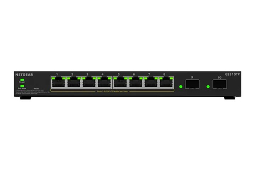 NETGEAR GS310TPv2 Managed L2/L3 Gigabit Ethernet (10/100/1000) Power over Ethernet (PoE) Desktop Zwart