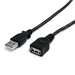 StarTech.com 3 m USB 2.0 verlengkabel A to A zwart M/F