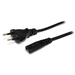 StarTech.com 2m Laptop Stroomkabel, EU Plug naar C7, 2.5A 250V, 18AWG, Laptop Vervangkabel, Printer Voedingskabel, Laptop Lader Kabel, Laptop Laadkabel, UL-Listed
