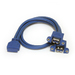 StarTech.com 2-poort Inbouwpaneel USB 3.0 Kabel USB A naar Moederbord Aansluitkabel F/F