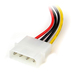 StarTech.com 4-pins Molex-naar-linkshoekige SATA-voedingskabeladapter 15 cm
