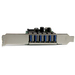 StarTech.com 7-poorts PCI Express USB 3.0 kaart standard en low-profile design