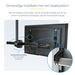 StarTech.com TV Plafondbeugel, Full-Motion Universele Ophangbeugel, Hangende VESA Beugel voor Single 32”-75" TVs / Displays, Kantelen/Zwenken, In hoogte verstelbare telescopische paal