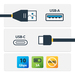 StarTech.com 50cm USB-A naar USB-C Oplaadkabel, Opladen & Sync, USB 10Gbps, USB-A naar USB-C Data Kabel, M/M, Zwart