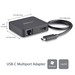 StarTech.com USB C Multiport Adapter, USB-C Travel Dock met 4K HDMI Video, Gigabit Ethernet, USB 3.0 Hub (1x USB-A 1x USB-C), USB Type-C Mini Laptop Docking Station, Thunderbolt 3 Compatibel