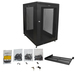 StarTech.com 4 Post 18U Netwerkkast, Vergrendelbare 19" Patchkast voor Computer / AV / IT / Data Apparatuur, Server Rack voor Bureau/Thuis met Wielen & Verstelbare Montagerails