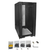 StarTech.com 4 Post 25U Netwerkkast, Vergrendelbare 19" Patchkast voor Computer / AV / IT / Data Apparatuur, Server Rack voor Bureau/Thuis met Wielen & Verstelbare Montagerails