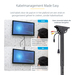 StarTech.com TV Plafondbeugel, Full-Motion Universele Ophangbeugel, VESA Beugel voor Single 32”-75" TVs / Displays, Kantelen/Zwenken, In hoogte verstelbare telescopische paal