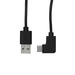 StarTech.com 1m USB-A naar USB-C Oplaadkabel, Opladen & Sync, USB-A naar USB-C Data Kabel, Haakse USB Type-C Kabel, M/M, Zwart