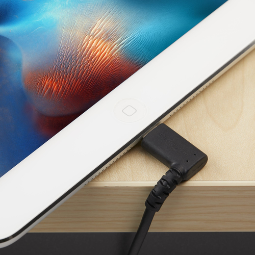StarTech.com Premium USB-A naar Lightning Kabel 2m Zwart - Robuuste 90° haakse USB Type A naar Lightning Charge & Sync Oplaadkabel met Aramide Vezels - Apple MFi Gecertificeerd - iPhone