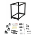 StarTech.com 4-Post 18U Mobiel Open Frame Server Rack, 19" Patchkast met Wielen en 4 Stijlen, Open Serverkast met Verstelbare Diepte voor Computer / AV / Netwerk Apparatuur - Wielen, Stelvoeten of Vloermontage
