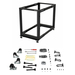 StarTech.com 4-Post 15U Mobiel Open Frame Server Rack, 19" Patchkast met Wielen en 4 Stijlen, Open Serverkast met Verstelbare Diepte voor Computer / AV / Netwerk Apparatuur - Wielen, Stelvoeten of Vloermontage