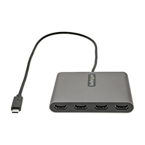 StarTech.com USB C naar 4 HDMI Adapter - Externe Video & Grafische Kaart - USB Type-C naar Quad HDMI Display Adapter Dongle - 1080p 60Hz - Multi Monitor Video Converter - Enkel Windows