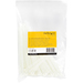 StarTech.com 15 cm Witte Herbruikbare Kabelbinders 7 mm Breed, 35 mm Bundeldiameter, 22 kg Treksterkte Hersluitbare Nylon Snelbinders voor Binnen/Buiten, 94V-2/UL Listed, 100 stuks