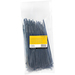 StarTech.com 20 cm Zwarte Kabelbinders 4 mm Breed, 55 mm Bundeldiameter, 22 kg Treksterkte Zelfsluitende Snelbinders uit Nylon met Gebogen Punt, 94V-2/UL Listed, 100 stuks