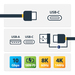 StarTech.com 1m USB-C Kabel met USB-A Adapter Dongle - Hybride 2-in-1 USB C Kabel met USB-A/USB-C naar USB-C (10Gbps/100W PD), USB-A naar USB-C (5Gbps) - Ideaal voor Hybride Docking Station