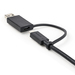 StarTech.com 1m USB-C Kabel met USB-A Adapter Dongle - Hybride 2-in-1 USB C Kabel met USB-A/USB-C naar USB-C (10Gbps/100W PD), USB-A naar USB-C (5Gbps) - Ideaal voor Hybride Docking Station