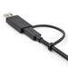 StarTech.com 1m USB-C Kabel met USB-A Adapter Dongle - Hybride 2-in-1 USB C Kabel met USB-A/USB-C naar USB-C (10Gbps/100W PD), USB-A naar USB-C (5Gbps) - Ideaal voor Hybride Docking Station