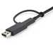 StarTech.com 1m USB-C Kabel met USB-A Adapter Dongle - Hybride 2-in-1 USB C Kabel met USB-A/USB-C naar USB-C (10Gbps/100W PD), USB-A naar USB-C (5Gbps) - Ideaal voor Hybride Docking Station