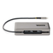 StarTech.com USB-C Multiport Adapter, 4K 60Hz HDMI/VGA, 3-Port USB Hub, 100W Power Delivery Pass-Through, GbE, Travel Docking Station met Charging, Mini Dock, 30cm Wrap-Around Kabel