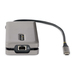 StarTech.com USB-C Multiport Adapter, 4K 60Hz HDMI/VGA, 3-Port USB Hub, 100W Power Delivery Pass-Through, GbE, Travel Docking Station met Charging, Mini Dock, 30cm Wrap-Around Kabel