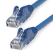 StarTech.com 15m CAT6 Ethernet Kabel, LSZH (Low Smoke Zero Halogen), 10 Gigabit 650MHz 100W PoE RJ45 10GbE UTP Snagless Netwerk Patch Kabel met trekontlasting, Blauw, CAT 6, ETL Gecertificeerd, 24AWG