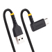 StarTech.com 1m USB A naar USB-C Oplaadkabel, Robuuste Fast Charge USB A naar USB-C Data Kabel, Haakse Type-C Kabel, Rugged Aramide Vezel, 3A, Zwart