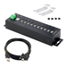 StarTech.com 10-Port Industriële USB 2.0 Hub, Rugged USB Hub met ESD Level 4 Bescherming, DIN/Wand/Bureau-Monteerbare USB-A HUB, Heavy Duty USB Hub met Vergrendelbare Poorten