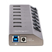 StarTech.com 7-Port Self-Powered USB-C Hub met Individuele On/Off Schakelaars, USB 3.0 5Gbps Expansion Hub met Power Supply, Desktop/Laptop USB-C naar USB-A Hub, USB Type C Hub met BC 1.2