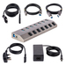 StarTech.com 7-Port Self-Powered USB-C Hub met Individuele On/Off Schakelaars, USB 3.0 5Gbps Expansion Hub met Power Supply, Desktop/Laptop USB-C naar USB-A Hub, USB Type C Hub met BC 1.2