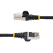 StarTech.com 50cm CAT6a Ethernet Kabel, Zwart, Low Smoke Zero Halogen (LSZH), 10GbE 500MHz 100W PoE++ Snagless RJ-45 S/FTP Netwerk Patch Kabel met Trekontlasting, Fluke Tested/ETL