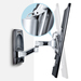 StarTech.com Draaibare TV Beugel voor 26" tot 65" (45kg) Flat of Curved TVs, VESA TV Muursteun, Inklapbaar/Kantelbaar, Low Profile TV Muurbeugel, Zwenkbare Premium TV Arm