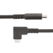 StarTech.com 50cm Haakse USB-C Kabel, Rugged, USB 3.2 Gen 2 (10 Gbps), USB C naar C Data transfer Kabel met Rechte Hoek, 4K 60Hz DP Alt Mode, 100W Power Delivery, USB Type-C Kabel