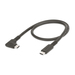 StarTech.com 50cm Haakse USB-C Kabel, Rugged, USB 3.2 Gen 2 (10 Gbps), USB C naar C Data transfer Kabel met Rechte Hoek, 4K 60Hz DP Alt Mode, 100W Power Delivery, USB Type-C Kabel