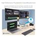 StarTech.com Thunderbolt 4 Multi-Monitor Docking Station, Quad/Triple/Dual Display Dock, 2x HDMI/2x DisplayPort, 7x USB Hub, 2.5Gb Ethernet, 98W Power Delivery
