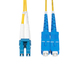StarTech.com 10m LC naar SC (UPC) OS2 Single Mode Duplex Glasvezel Kabel, 9/125µm, Laser Optimized, 100G, Flexibel Buigen, Low Insertion Loss, LSZH Fiber Patchkabel