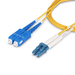 StarTech.com 10m LC naar SC (UPC) OS2 Single Mode Duplex Glasvezel Kabel, 9/125µm, Laser Optimized, 100G, Flexibel Buigen, Low Insertion Loss, LSZH Fiber Patchkabel