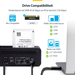 StarTech.com M.2 NVMe naar 2.5"/3.5" SATA Drive Duplicator, Dual Bay Standalone SSD Cloner/Copier en Drive Dock, Bidirectionele NVMe naar SATA / SATA naar NVMe Copier, Tot 27GB/min, SATA III, USB 10Gbps