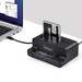 StarTech.com M.2 NVMe naar 2.5"/3.5" SATA Drive Duplicator, Dual Bay Standalone SSD Cloner/Copier en Drive Dock, Bidirectionele NVMe naar SATA / SATA naar NVMe Copier, Tot 27GB/min, SATA III, USB 10Gbps