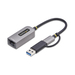 StarTech.com 2.5GbE USB-C naar Ethernet Adapter met USB-A Converter, NBASE-T NIC, USB 3.0 Type-C 2.5/1G Multi Speed Netwerk, Thunderbolt Compatibel, Windows & Mac