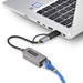 StarTech.com 2.5GbE USB-C naar Ethernet Adapter met USB-A Converter, NBASE-T NIC, USB 3.0 Type-C 2.5/1G Multi Speed Netwerk, Thunderbolt Compatibel, Windows & Mac