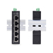 StarTech.com 5-Port Unmanaged Industriële Netwerk Switch, 10/100/1000Mbps Ethernet, DIN Rail/Wandmonteerbaar, Rugged IP30 Gigabit Ethernet Switch, -40°C - 75°C, 9~60V DC, TAA Compliant