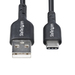 StarTech.com 1m USB-A naar USB-C Laadkabel, USB-A naar USB Type-C Oplaadkabel, Opladen & Synchroniseren, 3A Fast Charge, USB 2.0 Data Transfer Kabel, TPE Mantel, Zwart