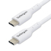 StarTech.com 2m USB-C Laadkabel, Wit, USB C Kabel, USB 2.0 Type-C Laptop Oplaadkabel, 60W 3A Power Delivery, TPE Mantel, USB-C Data Transfer Kabel, M/M