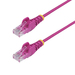 StarTech.com 2,5m Dunne CAT6 Ethernet Kabel, Roze, Snagless, 100W PoE, UTP, LSZH, 28AWG Pure Koperdraad, Slim RJ45 Netwerk Patchkabel met Trekontlasting, Fluke Getest